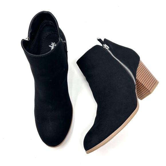 Style & Co Masrinaaf Women's Black Microsuede Ankle Booties - Picture 6 of 11